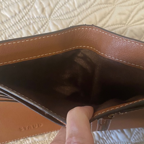 STAUD brown leather bifold wallet - Picture 12 of 15